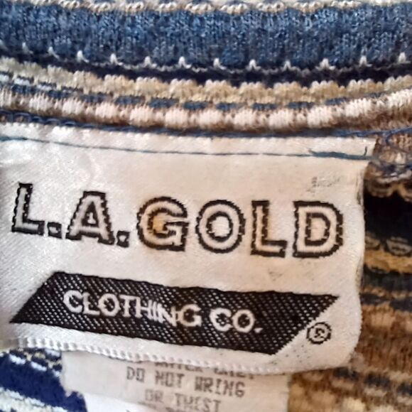 VINTAGE Chunky Textured T Shirt Striped Woven Comfy Short Sleeve Plus Size 22W - Picture 5 of 7